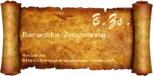 Baracska Zsuzsanna névjegykártya